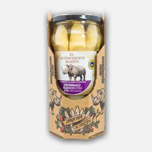 Tarro de pepinillos en conserva con etiqueta destacando la marca, presentado en un envase atractivo y decorativo, ideal para acompañar comidas o como aperitivo.