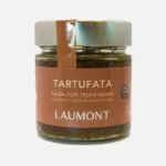 Tarro de tartufata de Laumont, salsa gourmet con trufa negra, ideal para realzar platos de pasta y carnes.