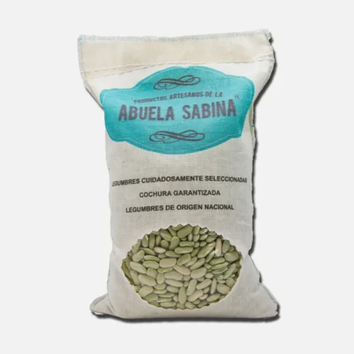 Saco de semillas de calabaza de la marca Abuela Sabina, con diseño rústico y etiqueta que destaca su origen natural y beneficios nutricionales.