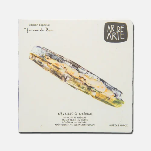 Caja de arte con diseño colorido que muestra un producto de la marca "Arte de Arte". Incluye información sobre el tipo de material y su uso en manualidades.